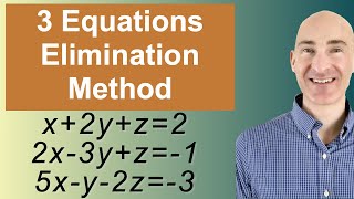 Solving Systems of 3 Equations Elimination [upl. by Dibb836]