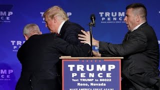 Donald Trump rushed off stage during rally in Nevada [upl. by Ahsitniuq595]