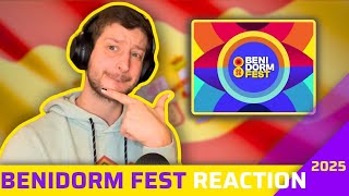 SPAIN Benidorm Fest 2025 ALL SONGS REACTION [upl. by Aicemat]