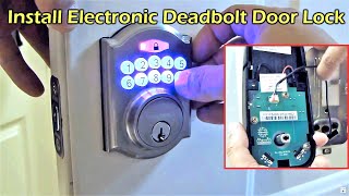 Install Electronic Deadbolt Door Lock  DEFIANT [upl. by Schubert]