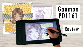 GAOMON PD1161 Graphic Tablet Pen Display Review and Demo A Compact Artist Drawing Monitor [upl. by Linehan]