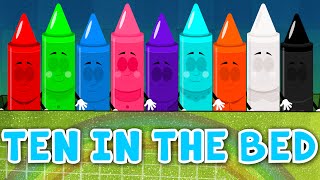 Ten In The Bed  Crayons Nursery Rhymes  Baby Songs  Videos For Childrens [upl. by Vachel239]