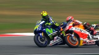 SepangClash Rossi and Marquez get physical [upl. by Lupiv]