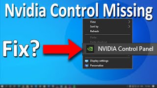 How To Fix NVIDIA Control Panel is Not Showing or Found in Windows 10 [upl. by Couture407]