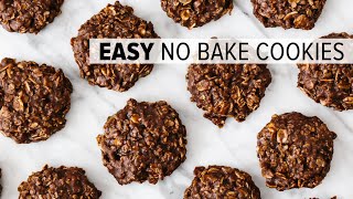 NO BAKE COOKIES  easy chocolate oatmeal cookie recipe [upl. by Odlabu]