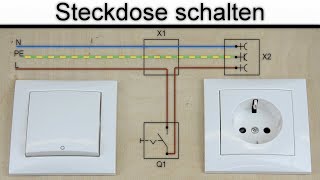 Steckdose schalten  Steckdose an Schalter anschließen  ohne Steckdosenleiste  Mehrfachsteckdose [upl. by Nyrak688]