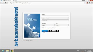 How to access mailenable webmail [upl. by Niak275]