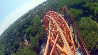 Abismo front seat onride HD POV Parque de Atracciones de Madrid [upl. by Araldo579]