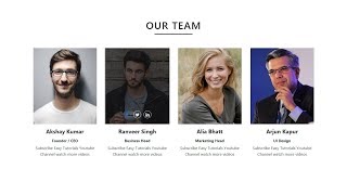 How To Make Website Team Member Section Using HTML CSS And Bootstrap [upl. by Guenzi149]