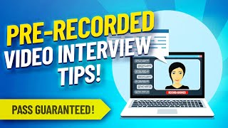 PRERECORDED VIDEO INTERVIEW TIPS Questions amp BRILLIANT ANSWERS [upl. by Rogerson]