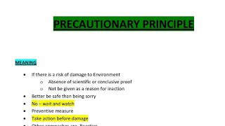 Precautionary Principle  Environmental Law [upl. by Annoit99]