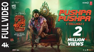 Full Video PUSHPA PUSHPA Telugu  Pushpa 2 The Rule  Allu Arjun  Sukumar  DSP [upl. by Neelrac]