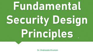 Fundamental Security Design Principles [upl. by Netsrik646]