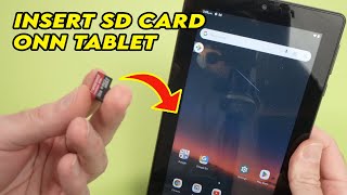 Onn Tablet How to Insert SD Card [upl. by Pavel]