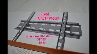 How to FIXED WALL MOUNT for LCD amp LED TV  SUPER Easy Way [upl. by Gustavus416]