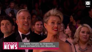 Adele rompio su grammy para compartirlo con Beyonce [upl. by Hafirahs]