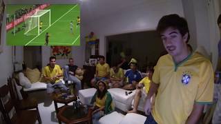 Germany 7 x 1 Brazil with Brazilians Reaction to goals [upl. by Kcirddes]