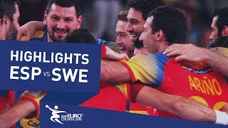 Spain European champions 2018  Highlights  Final  Spain vs Sweden  Mens EHF EURO 2018 [upl. by Nymzaj]