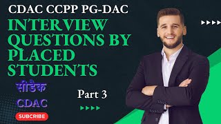 CDAC  CCPP Preparation  PGDAC  Interview Questions Asked  Part 3 [upl. by Naot]