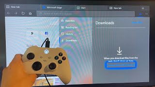 Xbox Series XS How to View Download Files in Internet Web Browser Tutorial Microsoft Edge 2025 [upl. by Notyard986]