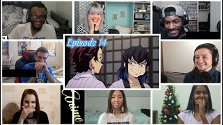 Demon Slayer  Kimetsu no Yaiba episode 14 reaction mashup [upl. by Whang]