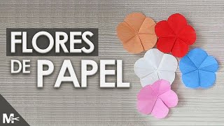 ► Como hacer FLORES PEQUEÑAS DE PAPEL en 5 MINUTOS 🌺 [upl. by Eisus]