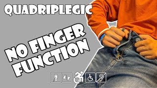 Buttoning Pants Without Finger Function  How To  Quadriplegic C5C6C7 [upl. by Witkin]