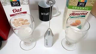 Oat Milk vs Almond Milk part 2 Frothing Test [upl. by Eleets568]