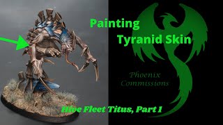 How to paint realistic Tyranid Skin Warhammer 40k Genestealer [upl. by Enelrats]