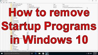 How to remove Startup Programs in Windows 10 [upl. by Ahtekahs]