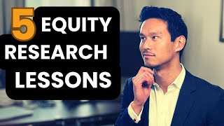 5 things I learned from equity research [upl. by Adav]