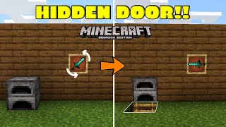 Minecraft Item Frame Secret Door  Bedrock Redstone Tutorial [upl. by Ayik]