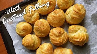 How to make Cream Puffs with easy custard filling [upl. by Labors]