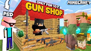 I OPENED A GUN SHOP IN MINECRAFT [upl. by Sharma]