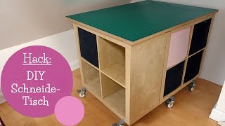 Schneidetisch Nähzimmer bauen  Ikea Hack  Kallax  Zuschneidetisch Basteltisch  DIY Anleitung [upl. by Trixie]