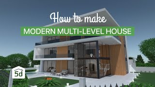 Modern multilevel house by Planner 5D MAC app [upl. by Lolly]