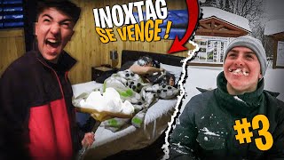 Inoxtag reveille Doc avec une pelle rempli de neige 3 [upl. by Anihsat]