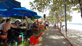 Ochheuteal Beach Daytime Walking  SihanoukvilleCambodia 2022 [upl. by Novaat372]