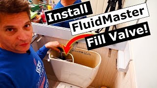 How to Repair amp Install New Fluidmaster Toilet Fill Valve [upl. by Rodrich]