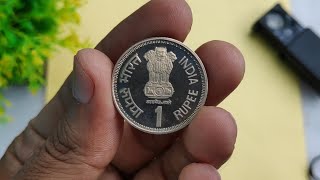 1 Rupee 1991  Commonwealth Parliamentary Conference India  Coin value iconicindia [upl. by Aicylla998]