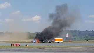 Stunt plane crashes during air show [upl. by Tristas]