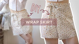 Wrap Skirt Tutorial and How to Draft Pattern  DIY Summer Skirt  BeginnerIntermediate Project [upl. by Einamrej]