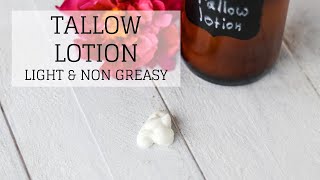 Tallow Lotion Recipe  LIGHT NON GREASY  Bumblebee Apothecary [upl. by Eidob]