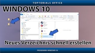 Schnell einen neuen Ordner erstellen Windows 10 [upl. by Yelrah]