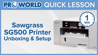 Sawgrass SG500 Printer Unboxing amp Setup [upl. by Nivri]