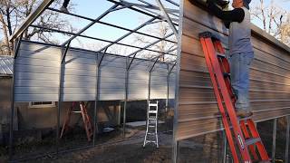 Metal Carport for RV storageHow I Did It [upl. by Nilya]