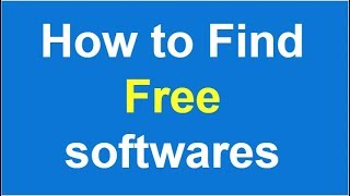 How To Find Free Alternative Software [upl. by Natale]