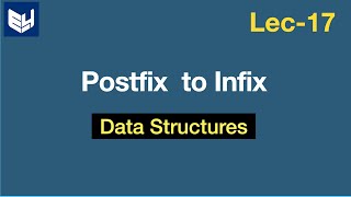 Postfix to Infix Conversion  Examples  DS  Data Structures  Lec17  Bhanu Priya [upl. by Renate997]