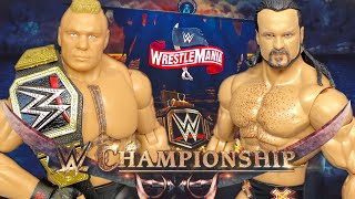 Brock Lesnar vs Drew McIntyre WWE Championship Action Figure Match WrestleMania 36 [upl. by Ripley]