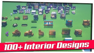 Minecraft  100 Interior Decoration Ideas and Designs Inspiration amp Tips World Download [upl. by Daisy]